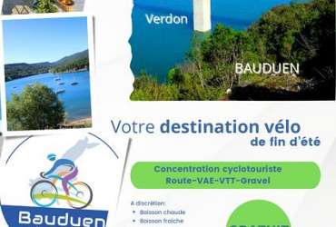 Concentration de fin d'été à vélo avec Bauduen Vélo Loisir