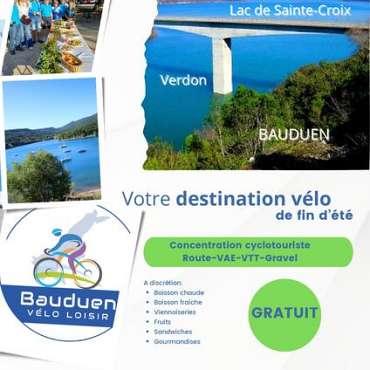 Concentration de fin d'été à vélo avec Bauduen Vélo Loisir