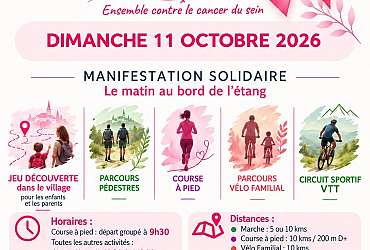 Manifestation solidaire Octobre Rose à Cucuron.